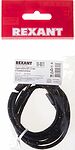 REXANT 18-4071 кабель AUX MiniJack 3,5 мм — MiniJack 3,5 мм в тканевой оплётке, 1 м, чёрный