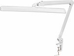 REXANT 31-0410 Лампа настольная бестеневая, струбцина, ECO light, 324 SMD LED, диммер, теплый/холодный свет, белая REXANT