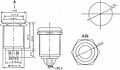 REXANT 36-3412 Кнопка антивандальная Ø19 Б/Фикс (2с) OFF-(ON) выпуклая (PBS-28В-4) REXANT