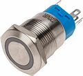 REXANT 36-3440 Кнопка антивандальная Ø19 250В Фикс (5с) ON-OFF/OFF-ON подсв/красная REXANT