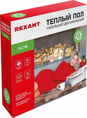 REXANT 51-0506-3 Теплый пол, кабельная секция Slim RNB-70-1250 1250Вт, 70м, 6,5-8,5м² двухжильный REXANT