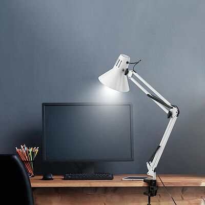 REXANT 603-1009 Светильник настольный REXANT Акцент на металлической стойке с винтовым зажимом, с цоколем Е27, 60 Вт, цвет лунный свет
