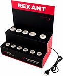 REXANT 604-802 Демо-тестер акриловый для ФИЛАМЕНТА, AC 220V, со шнуром питания 1,2м, с выключателем на корпусе, цоколи E14 E27 REXANT