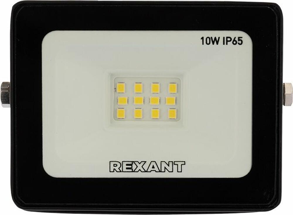 REXANT 605-001 Прожектор светодиодный СДО 10Вт 800Лм 6500К холодный свет, черный корпус REXANT