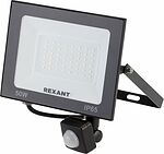 REXANT 605-009 Прожектор светодиодный СДО 50Вт 4000Лм 6500К холодный свет, с микроволновым настраиваемым датчиком движения REXANT