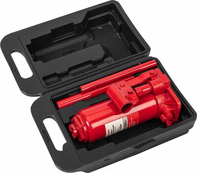 REXANT 80-0611 Домкрат гидравлический бутылочный 5т в пластиковом кейсе REXANT