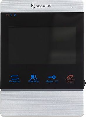 SECURIC 45-0332 Цветной монитор видеодомофона 4,3 quot; формата AHD, с сенсорным управлением, детектором движения, функцией фото- и видеозаписи (модель AC-332)