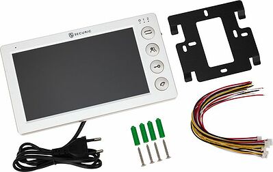 SECURIC 45-0434 Цветной монитор видеодомофона 7 quot; формата AHD(1080P), с детектором движения, функцией фото- и видеозаписи. Цвет белый (модель AC-434)