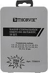 THORVIK TDBS19 набор свёрл по металлу HSS TiN 1–10 мм, 19 шт., металлический кейс