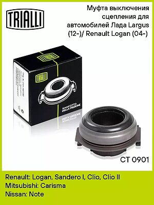TRIALLI CT 0901 подшипник выжимной сцепления Renault Logan, Sandero, Lada Largus