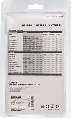 UNI-T 13-0019 Портативный мультиметр UNI-T UT120C