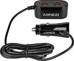 Адаптер автомобильный на 5 портов 90W 2хUSB-A + 3хType-c 12-24V в прикуриватель Arnezi A0603020
