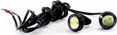 Вымпел DRL-YY-3W (5082) врезные дневные ходовые огни Ø22 мм, светодиод COB, алюминиевый корпус, стеклянная линза, 2 шт.