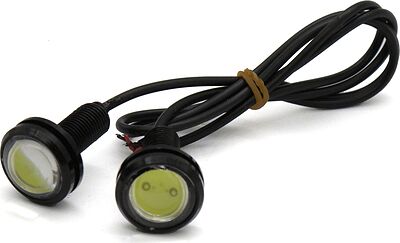 Вымпел DRL-YY-3W (5082) врезные дневные ходовые огни Ø22 мм, светодиод COB, алюминиевый корпус, стеклянная линза, 2 шт.