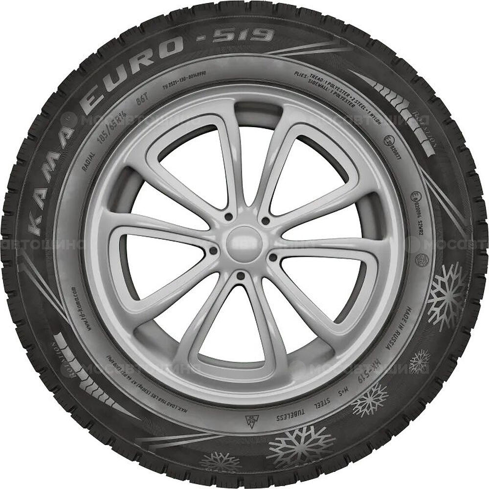 Вид сбоку  Кама Евро 519 (нешип) 175/70 R14 