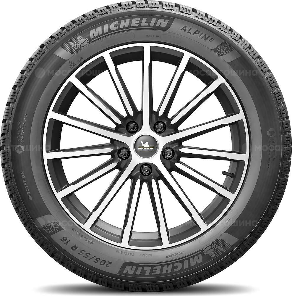 Вид сбоку Michelin Alpin A6 215/55 R16 93H 