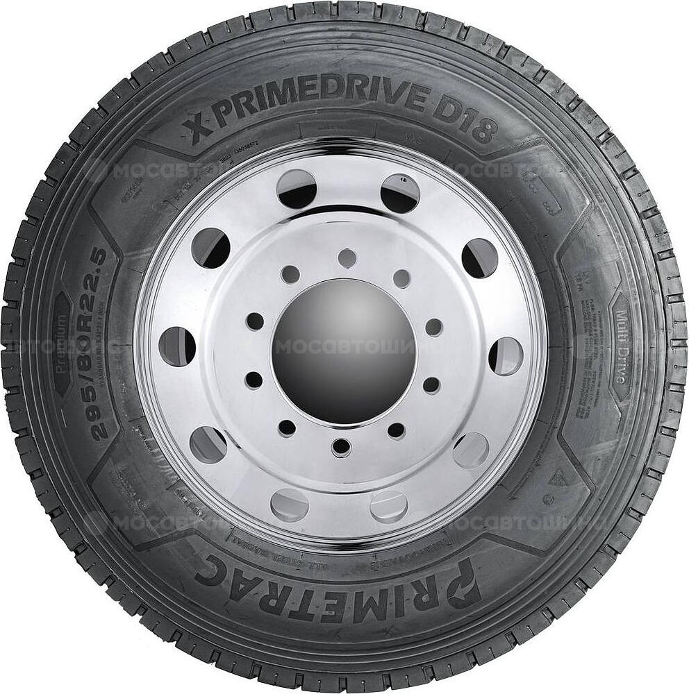 Вид сбоку  Primetrac X Primedrive D18 295/80 R22,5 152/148M 3PMSF (Ведущая ось)
