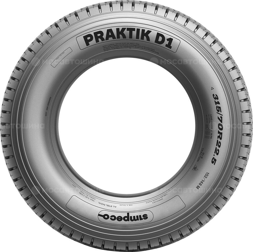 Вид сбоку  Simpeco Praktik D1 315/70 R22,5 154/150L (Ведущая ось)