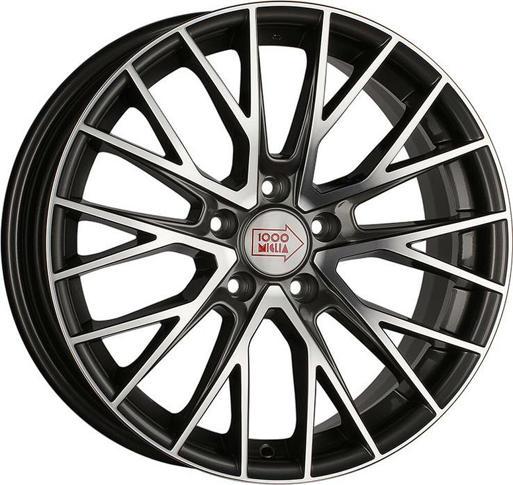 1000Miglia MM1009 8.5x19 5x112 ET 32 Dia 66.6 Dark Anthracite Polished