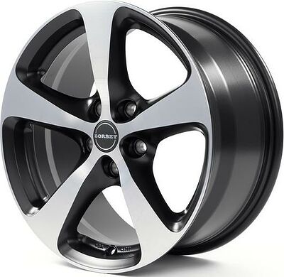 Borbet CC 8x17 5x120 ET 20 Dia 72.5 Black Polished