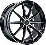 Inch FA8533 8x18 5x112 ET 30 Dia 66.6 Gloss Black Machined Face