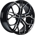 Inch FA8534 8.5x19 5x112 ET 30 Dia 66.6 Gloss Black Machined Face