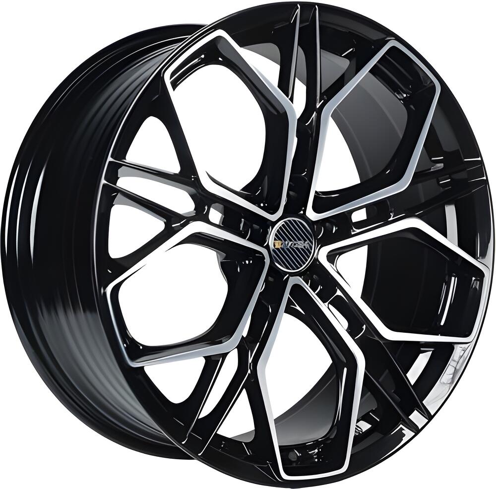 Inch FA8534 8.5x19 5x112 ET 28 Dia 66.6 Gloss Black Machined Face