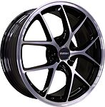 Inch FA8538 7x17 5x100 ET 48 Dia 56.1 Gloss Black Machined Face