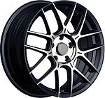 Inch FA8541 7x17 5x112 ET 45 Dia 66.6 Gloss Black Machined Face