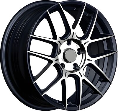 Inch FA8541 7x17 5x100 ET 48 Dia 56.1 Gloss Black Machined Face