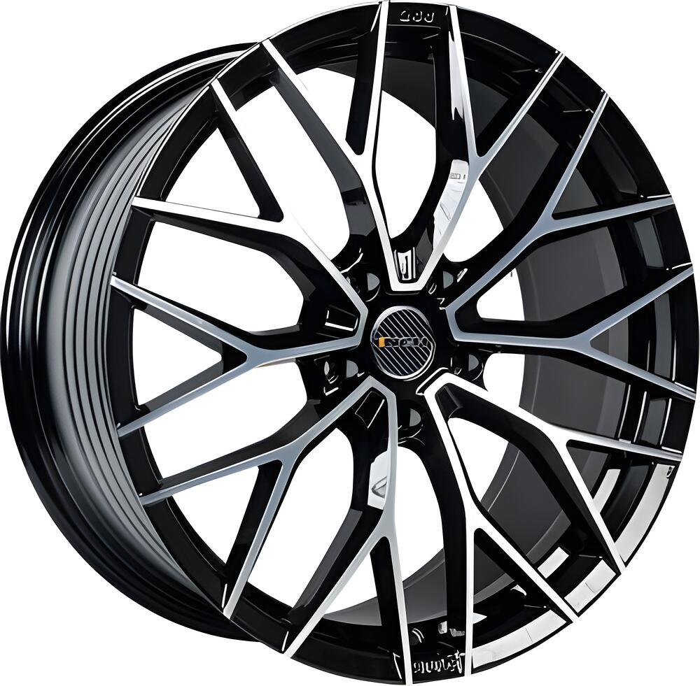Inch GA8532 9.5x21 5x112 ET 37 Dia 66.6 Gloss Black Machined Face