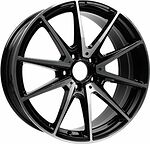 Inch ULF-R08 8.5x19 5x112 ET 36 Dia 66.56 Gloss Black Machined Face Inch ULF-R08 8.5x19 5x112 ET 36 Dia 66.56 Gloss Black Machined Face