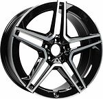 Inch ULF-R09 9x20 5x112 ET 44 Dia 66.56 Gloss Black Machined Face