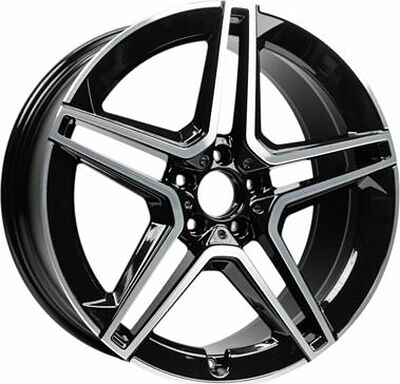 Inch ULF-R09 10x21 5x112 ET 44 Dia 66.56 Gloss Black Machined Face
