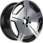 Inch ULF-R20 8.5x19 5x112 ET 36 Dia 66.56 Black machine face+milling spokes before painting