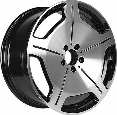 Inch ULF-R20P 8x18 5x112 ET 38 Dia 66.56 Gloss Black Machined Face