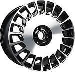 Inch ULF-R24 8x18 5x112 ET 40 Dia 66.56 Black Machine Face Inch ULF-R24 8x18 5x112 ET 40 Dia 66.56 Black Machine Face