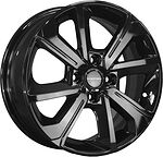 Khomen Wheels KHW1501 (Lada Granta) 6x15 4x98 ET 36 Dia 58.6 Black