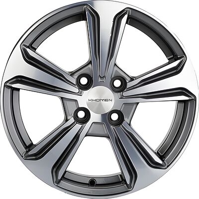 Khomen Wheels KHW1502 Vesta 6x15 4x100 ET 50 Dia 60 G-Silver-FP