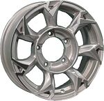 Khomen Wheels KHW1505 (Jimny) 5.5x15 5x139.7 ET 5 Dia 108.1 F-Silver-FP