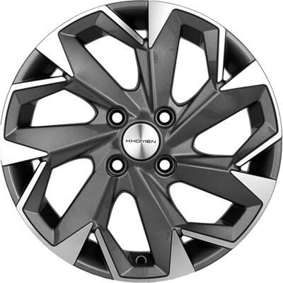 Khomen Wheels KHW1508 (Cobalt) 6x15 4x100 ET 39 Dia 56.6 Gray-FP