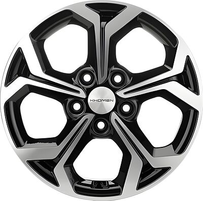 Khomen Wheels KHW1606 Toyota/Suzuki 6x16 5x114 ET 45 Dia 60 Black-FP