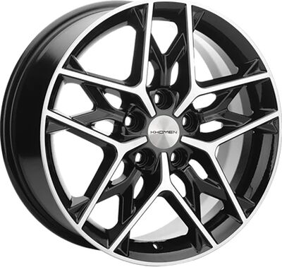 Khomen Wheels KHW1709 (Hyundai Elantra) 7x17 5x114.3 ET 49 Dia 67.1 Black-FP