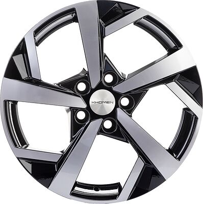 Khomen Wheels KHW1712 7x17 5x114.3 ET 40 Dia 66.1 BLACK-FP