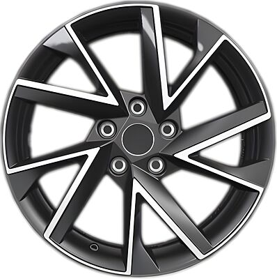 Khomen Wheels KHW1714 Kodiaq/Tiguan 7x17 5x112 ET 40 Dia 57 Black-FP