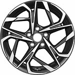 Khomen Wheels KHW1716 (Sonata) 7x17 5x114.3 ET 48 Dia 67.1 Black-FP