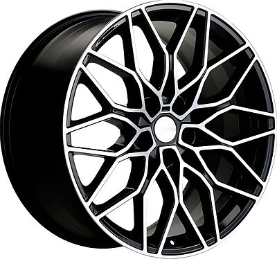 Khomen Wheels KHW1902 BMW Front 8x19 5x112 ET 30 Dia 66 Black-FP