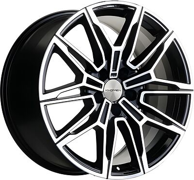 Khomen Wheels KHW1904 BMW Front 8x19 5x112 ET 30 Dia 66 Black-FP