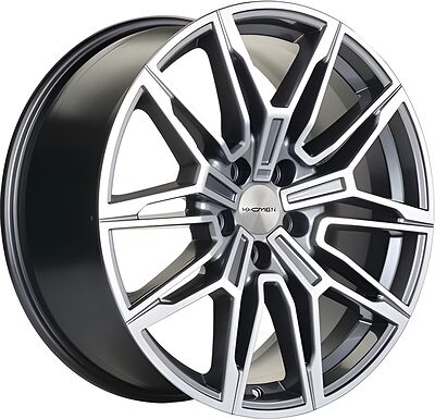 Khomen Wheels KHW1904 BMW Front 8x19 5x112 ET 30 Dia 66 Gray-FP