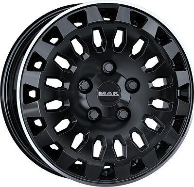 Mak Overland 6.5x16 6x120 ET 51 Dia 74.5 Black Mirror